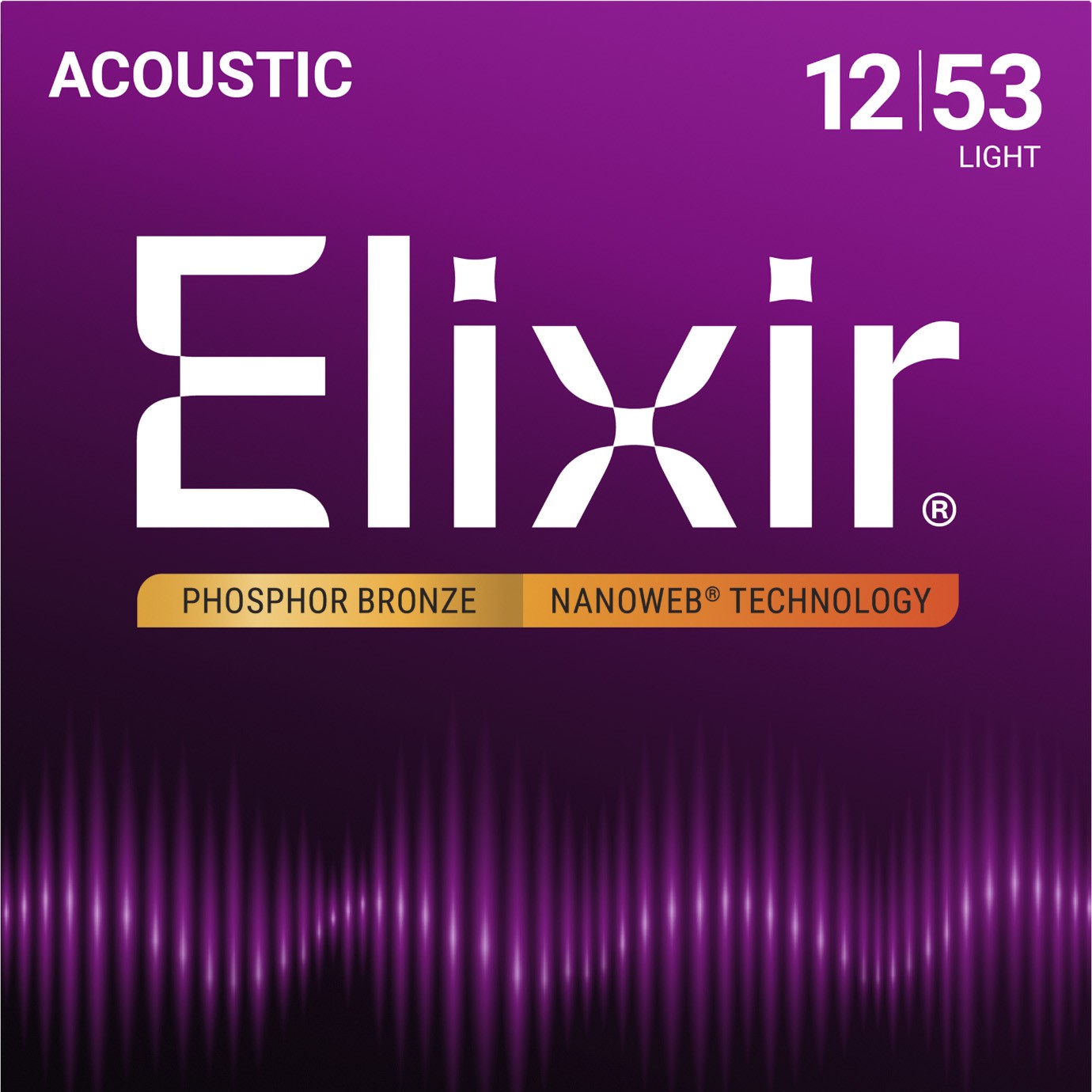 elixir nanoweb phosphor bronze acoustic guitar strings 12-53