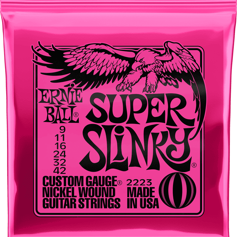ernie ball super slinky electric guitar strings 9-42