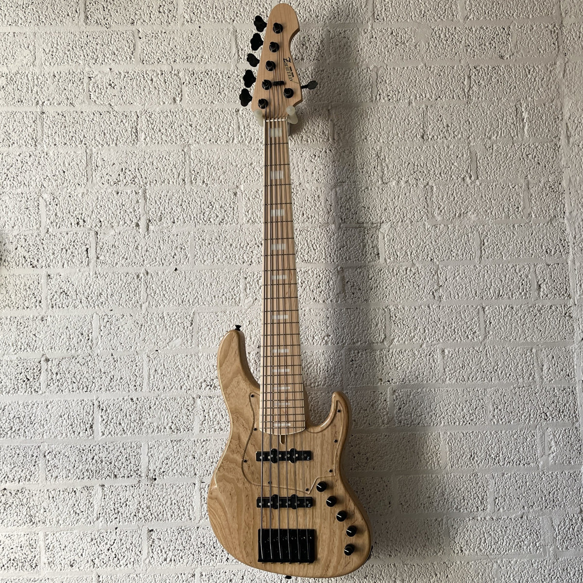 Atelier Z Beta6 6-string bass in Natural finish with black hardware
