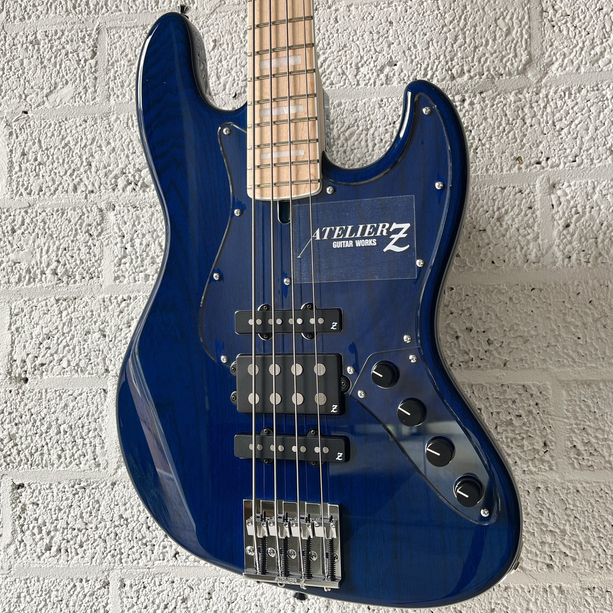 atelier z jhj 245 custom transparent blue body closeup angled right