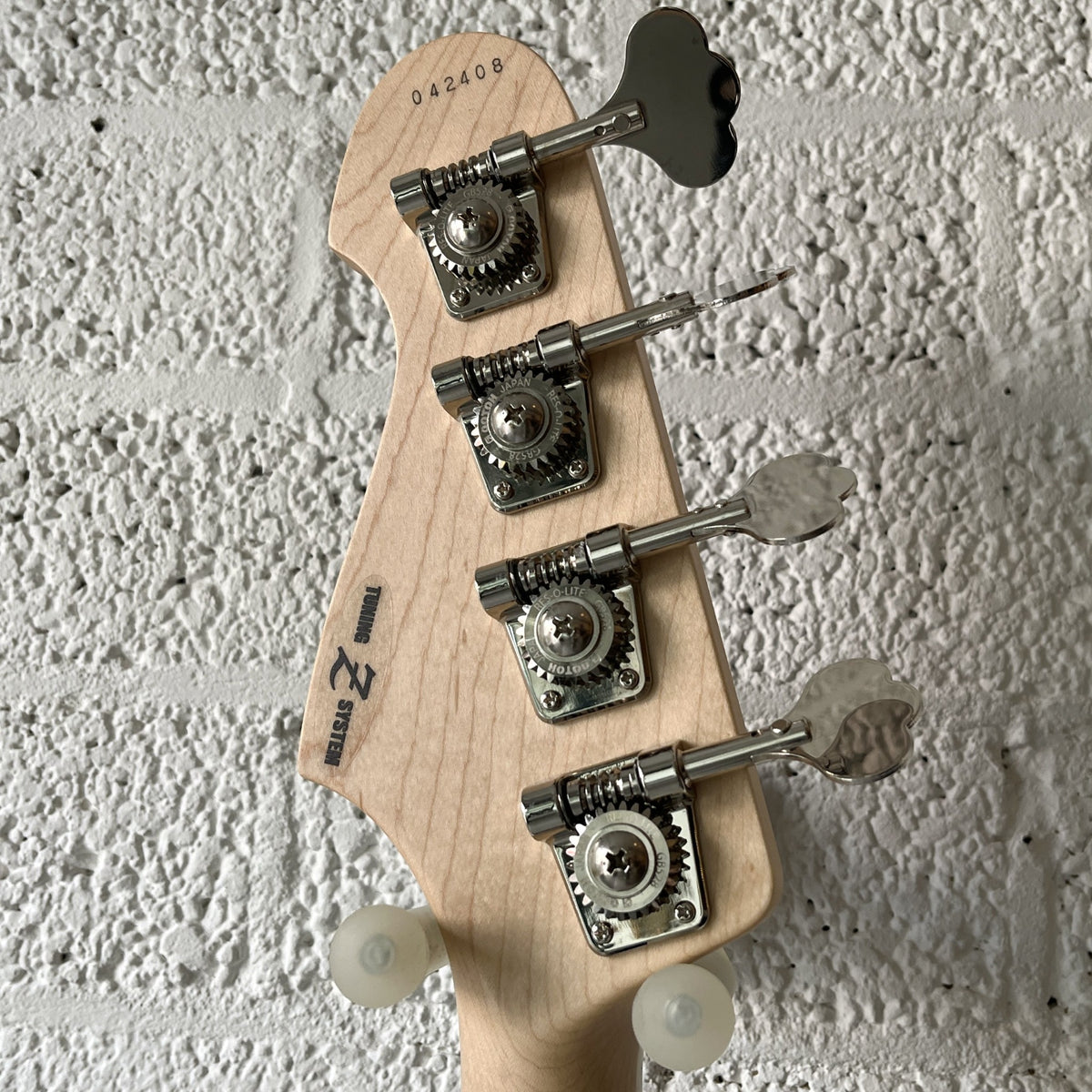 atelier z jhj 245 custom transparent blue headstock back view