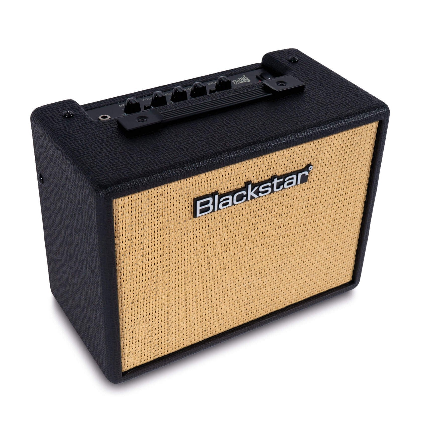 blackstar debut 15e electric guitar amplifier black left angle