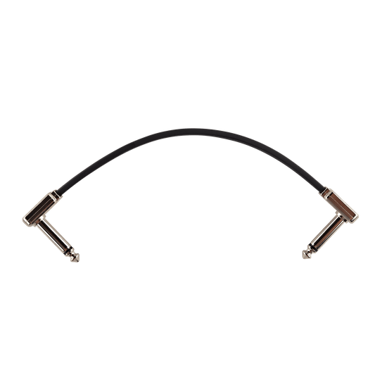ernie ball eeb 6226 flat ribbon patch cable 15 cm black angled angled