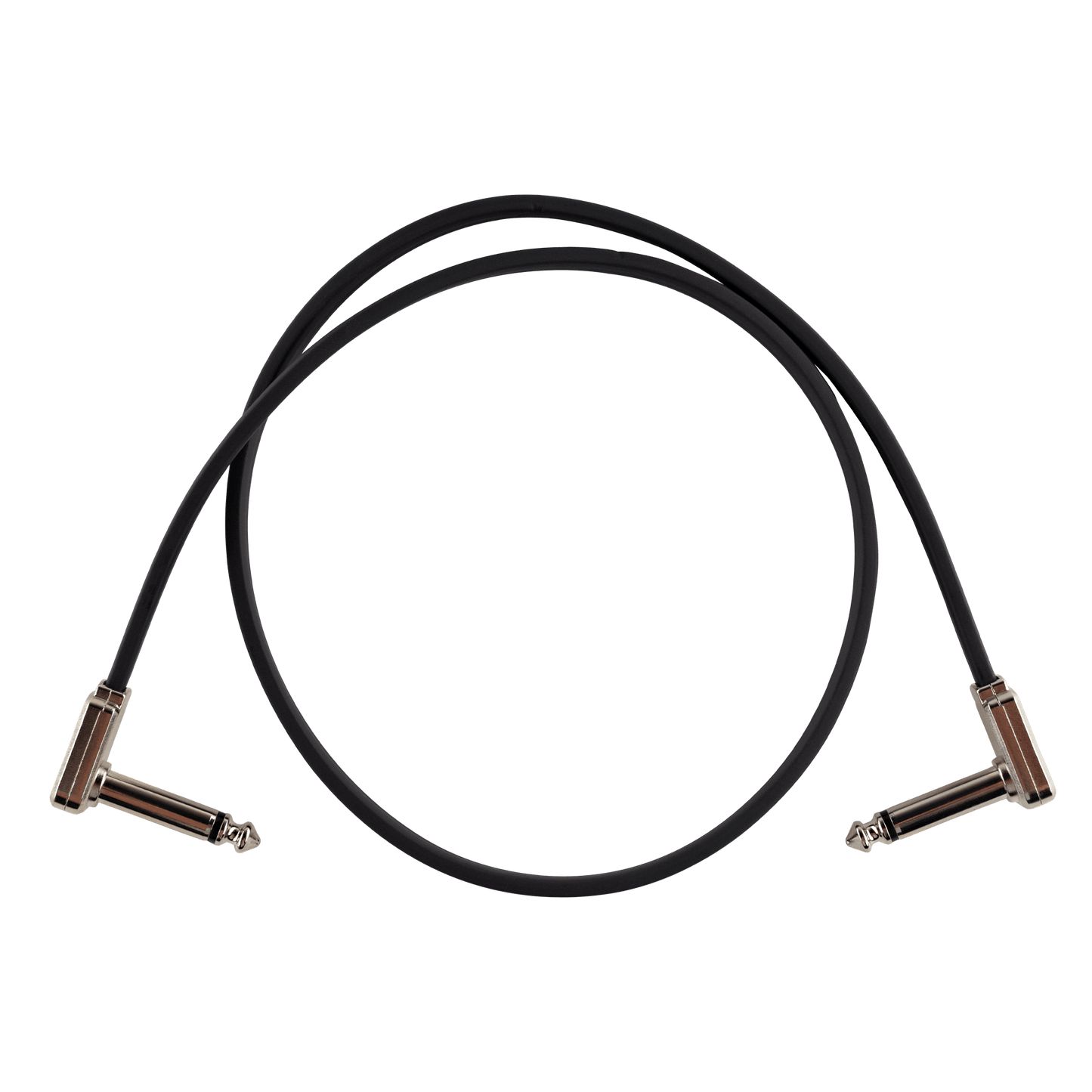 ernie ball eeb 6228 flat ribbon patch cable 60 cm black angled angled