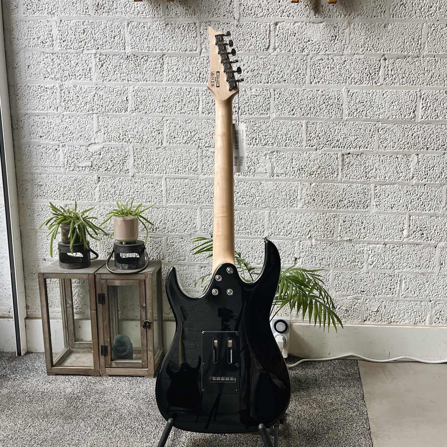 Ibanez GRX20 electric guitar in Black Night finish back view