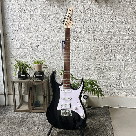 Ibanez GRX40 electric guitar in Black Night finish front view