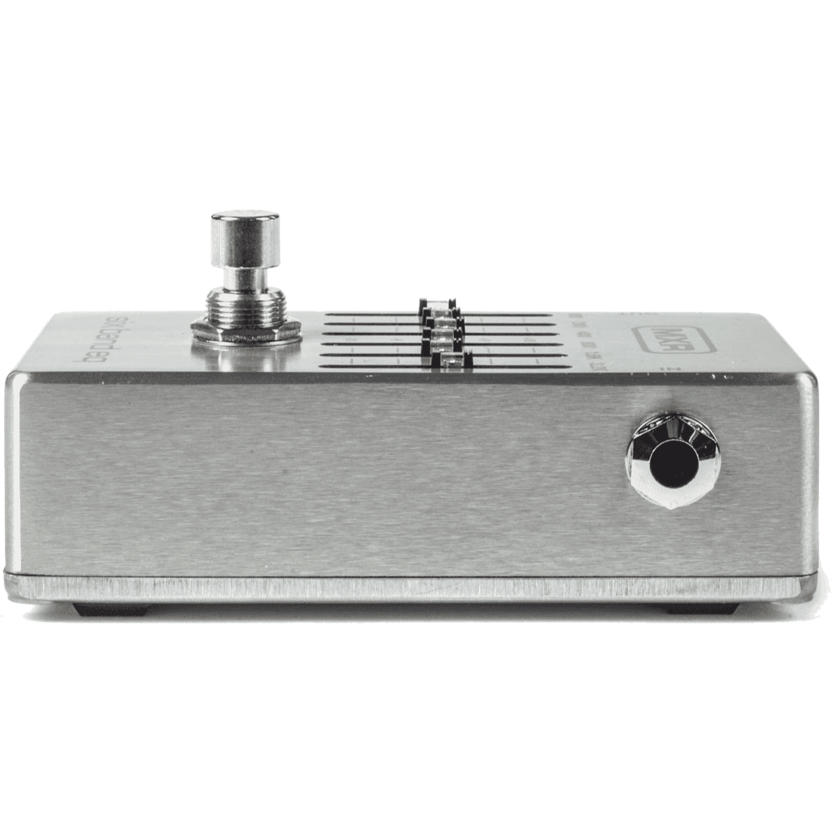 mxr m109s six band eq graphic equalizer pedal right side showing input jack