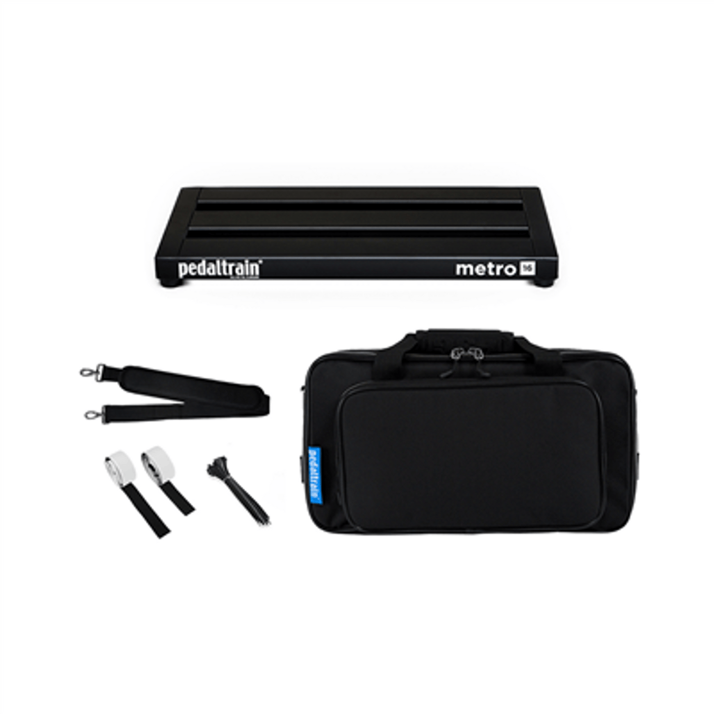 pedaltrain metro 16 pt m16 sc pedalboard with soft case strap velcro tape and ties