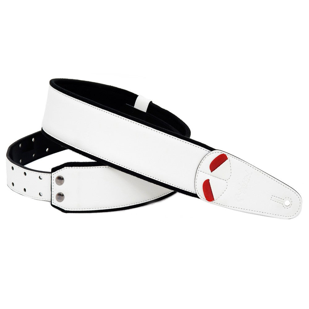 righton mojo charm guitar strap white