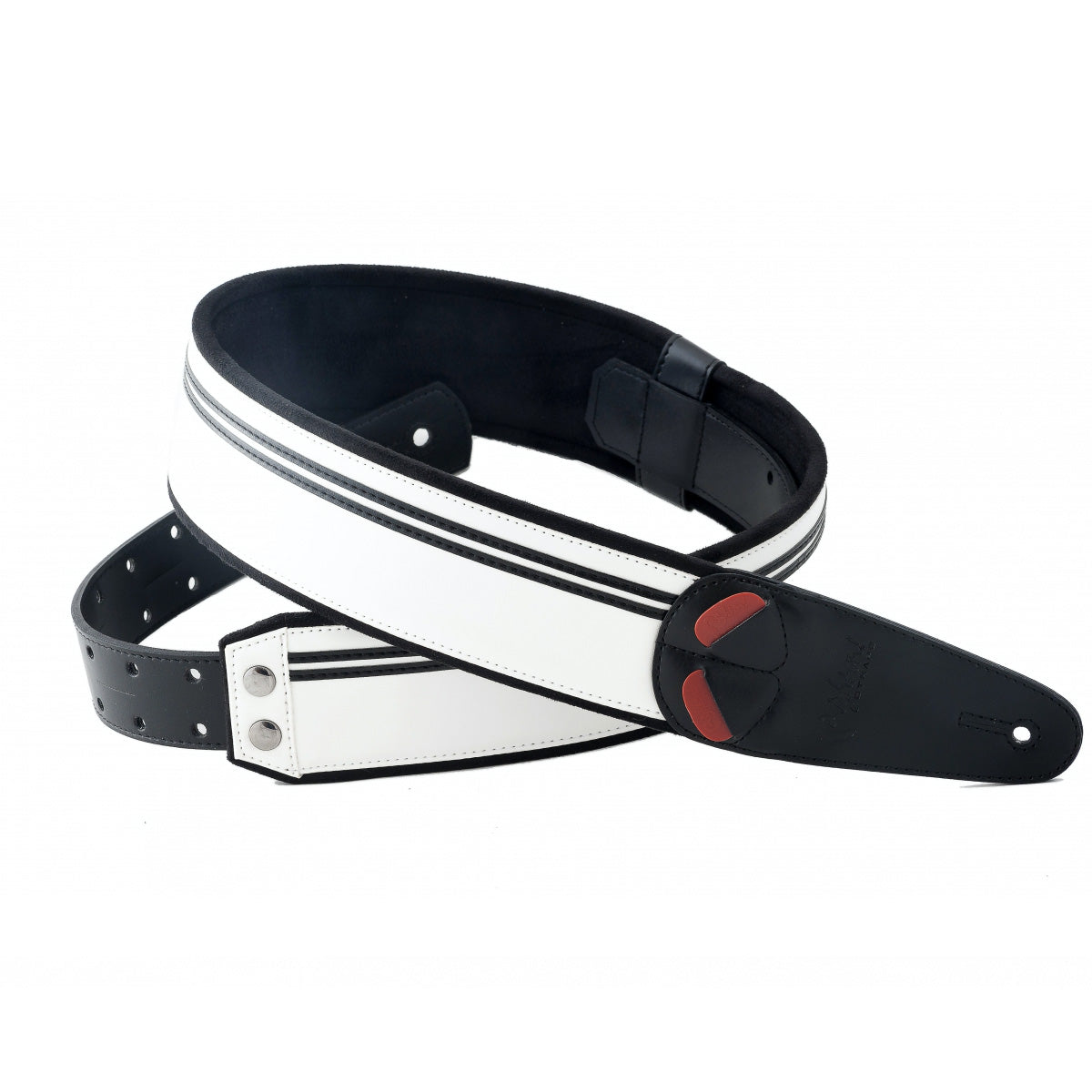 righton mojo race guitar strap black and white
