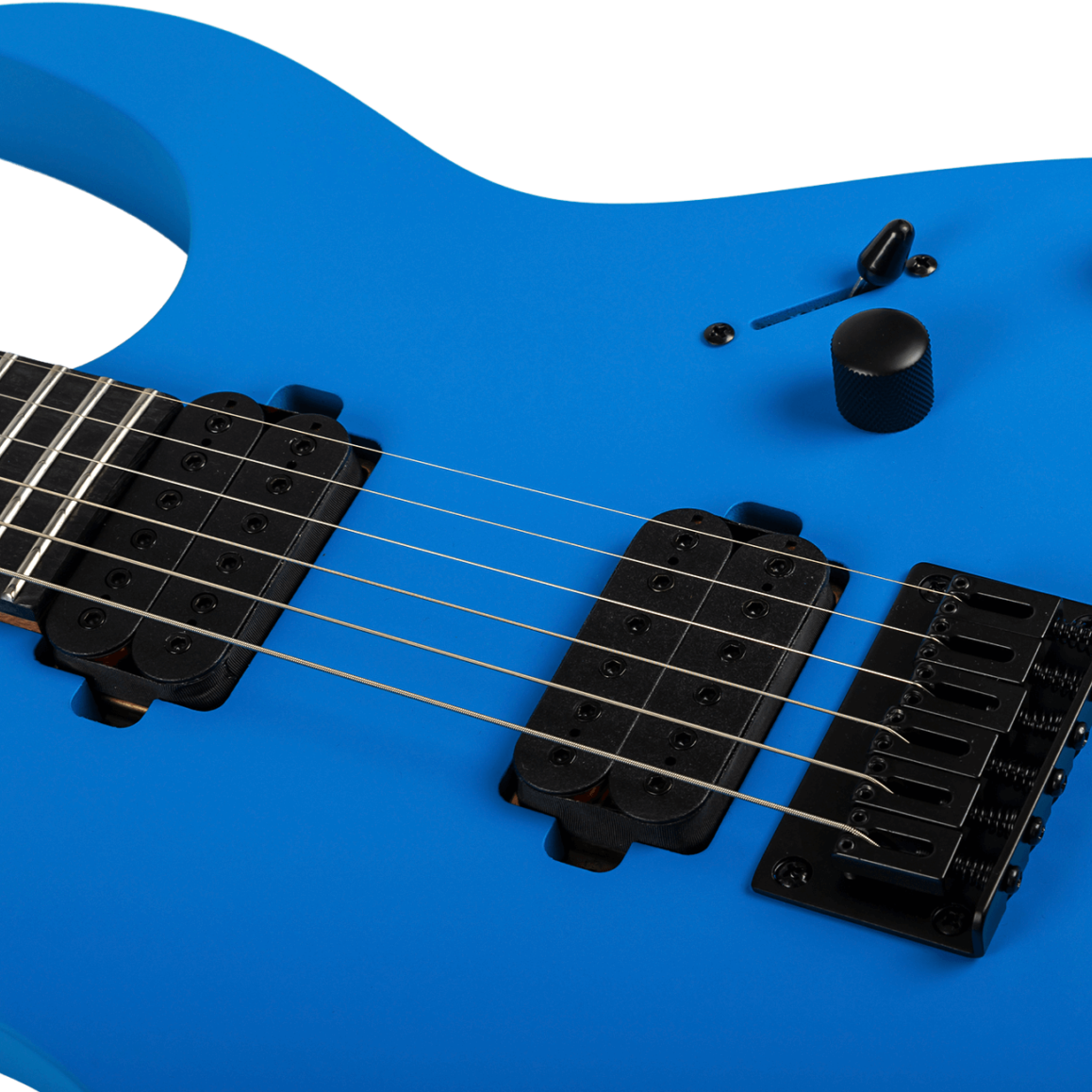 spira s-400 satin blue electric guitar body detail