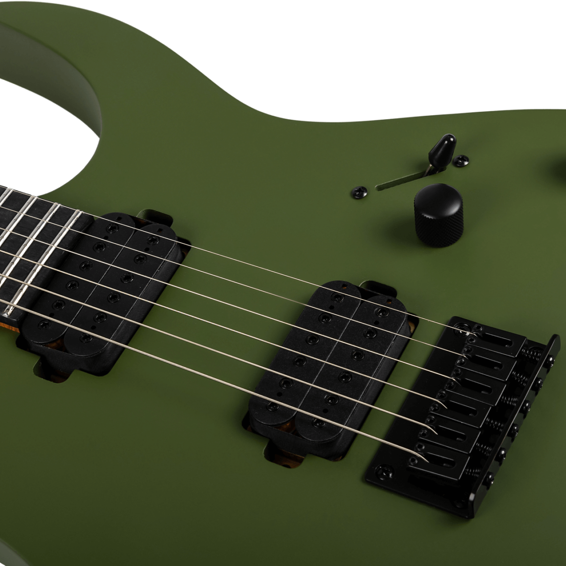 spira s-400 satin dark green electric guitar body detail