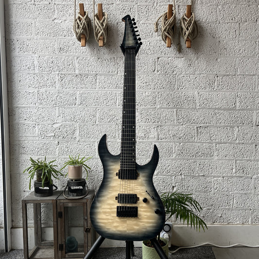 spira s-507 trans grey 7-string electric guitar front view
