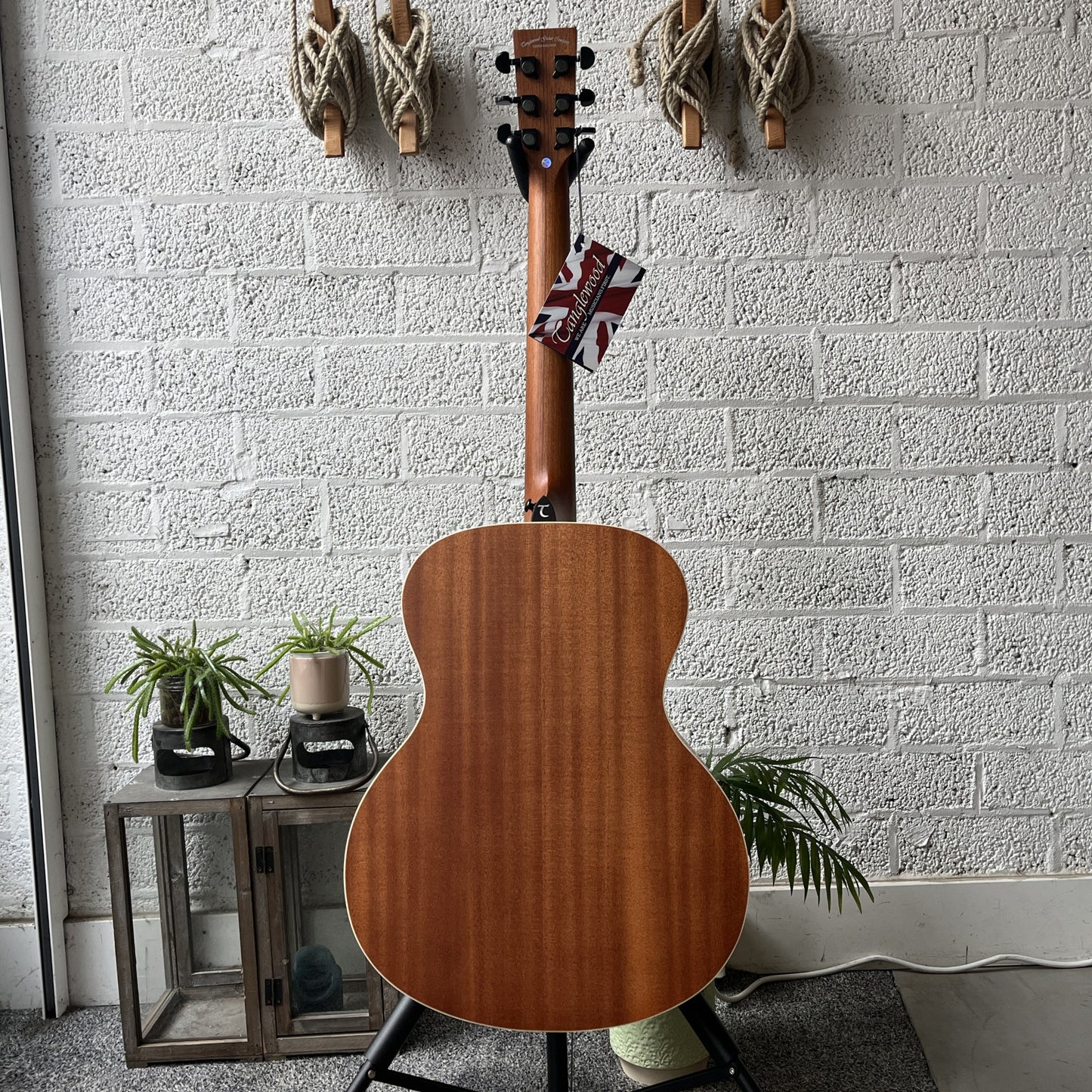 tanglewood ts3 strada auditorium acoustic guitar back view